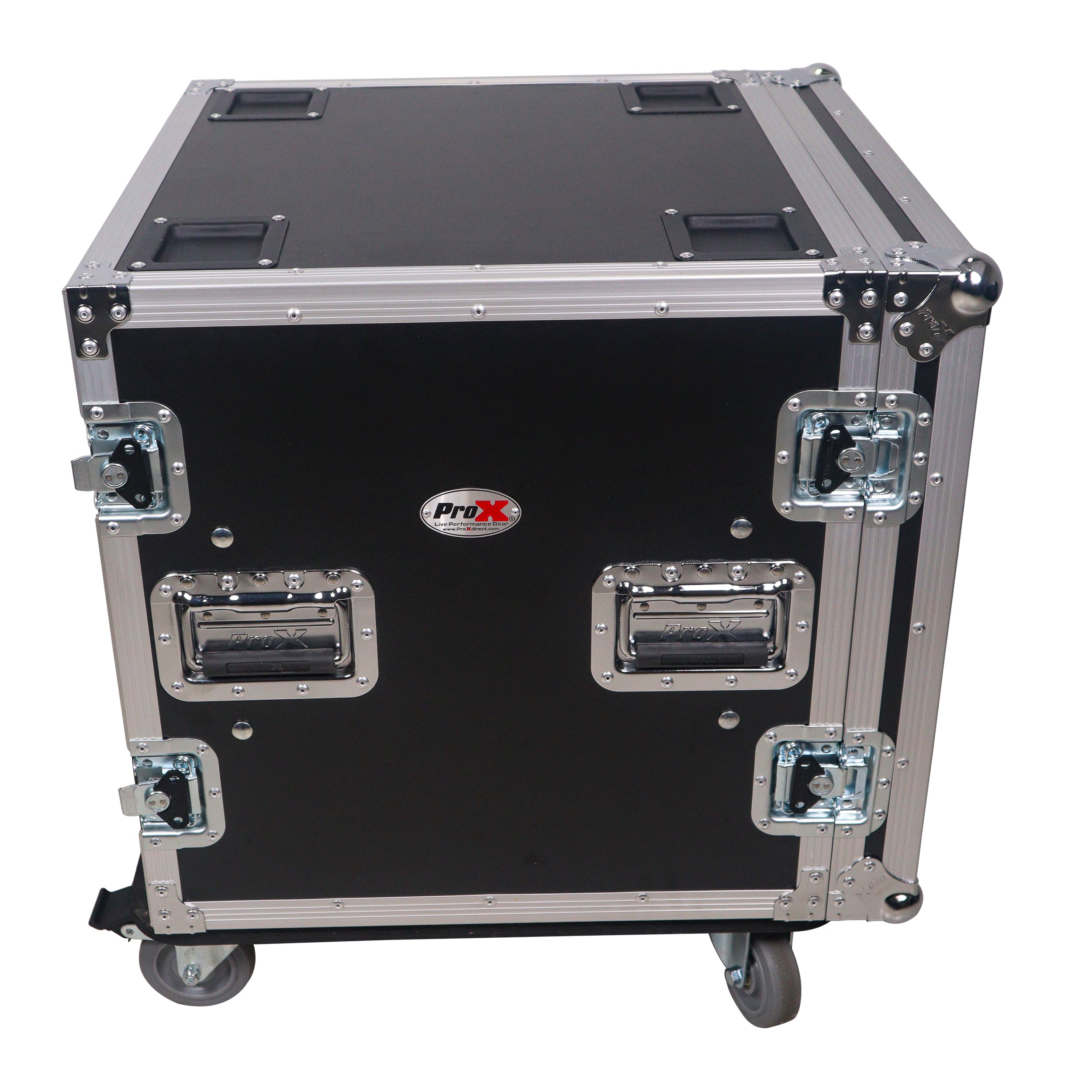 ATA Style 10U Space Shockproof Amp Rack Mount Case 20 inch Depth with Caster Wheels