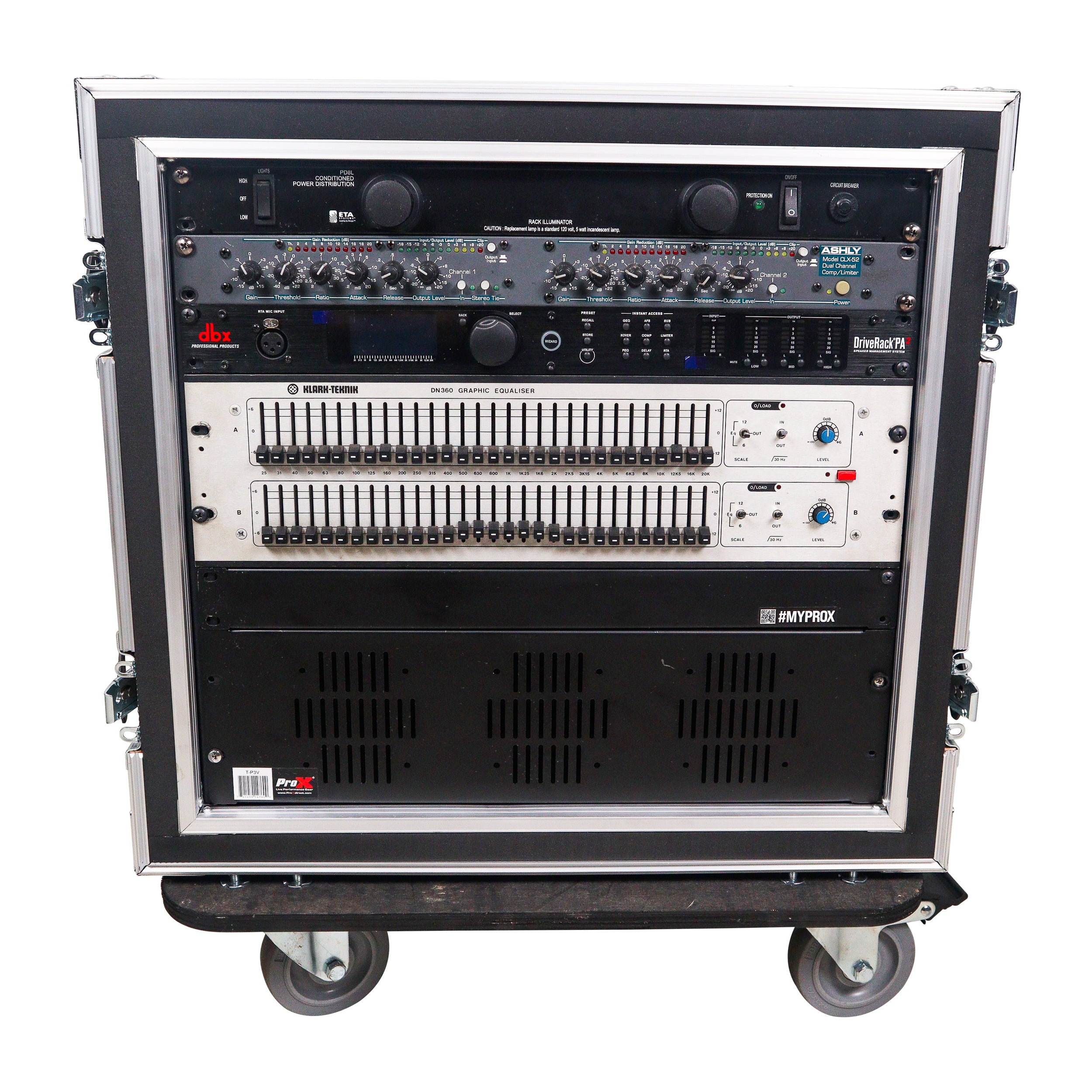ATA Style 10U Space Shockproof Amp Rack Mount Case 20 inch Depth with Caster Wheels
