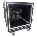 ATA Style 10U Space Shockproof Amp Rack Mount Case 20 inch Depth with Caster Wheels