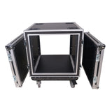 ATA Style 10U Space Shockproof Amp Rack Mount Case 20 inch Depth with Caster Wheels