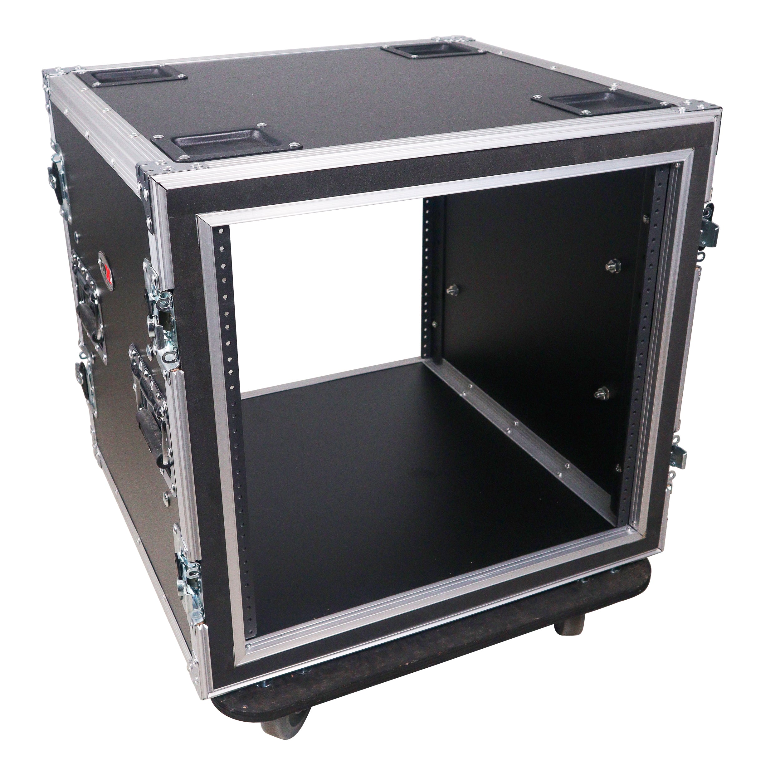 ATA Style 10U Space Shockproof Amp Rack Mount Case 20 inch Depth with Caster Wheels