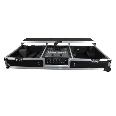 Flight Coffin Case For Rane 72 Mixer and 2 Turntables in Battle Mode W-Laptop Shelf