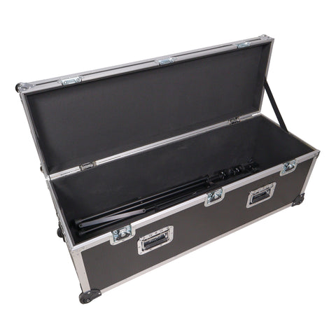 ATA Utility Flight Travel Heavy-Duty Storage Road Case with Low Profile Wheels – 48x16x16 in. Exterior