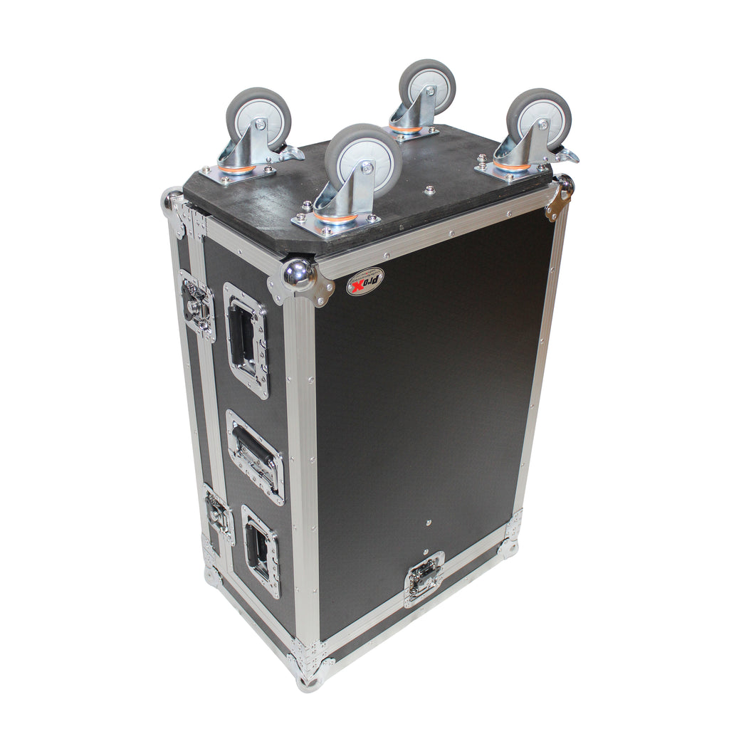 ATA Digital Audio Mixer Flight Case for Yamaha QL1 Mixer CaseConsole with Doghouse compartment and Caster wheels