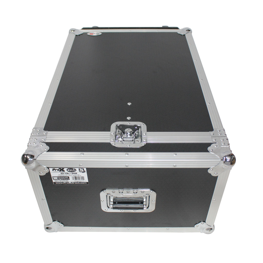 ATA Digital Audio Mixer Flight Case for Yamaha QL1 Mixer CaseConsole with Doghouse compartment and Caster wheels