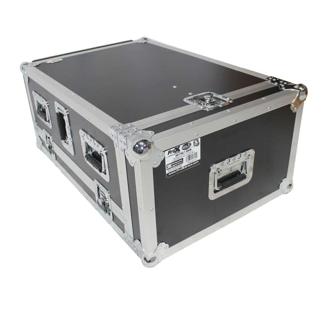ATA Digital Audio Mixer Flight Case for Yamaha QL1 Mixer CaseConsole with Doghouse compartment and Caster wheels