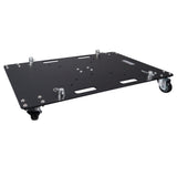 24 x 30 inch Rolling Base Plate for Rapid Grid Modular Truss System with locking casters - Black Finish