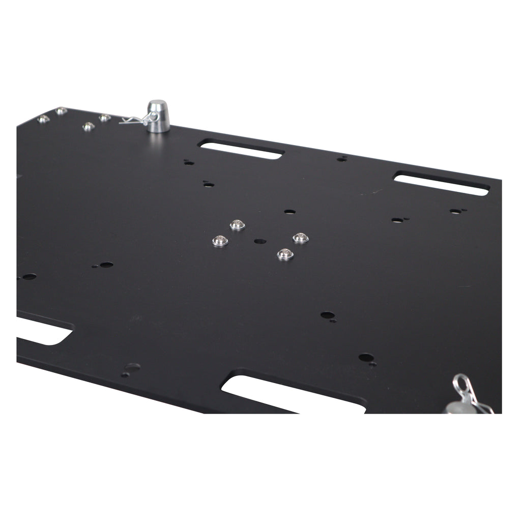 24 x 30 inch Rolling Base Plate for Rapid Grid Modular Truss System with locking casters - Black Finish