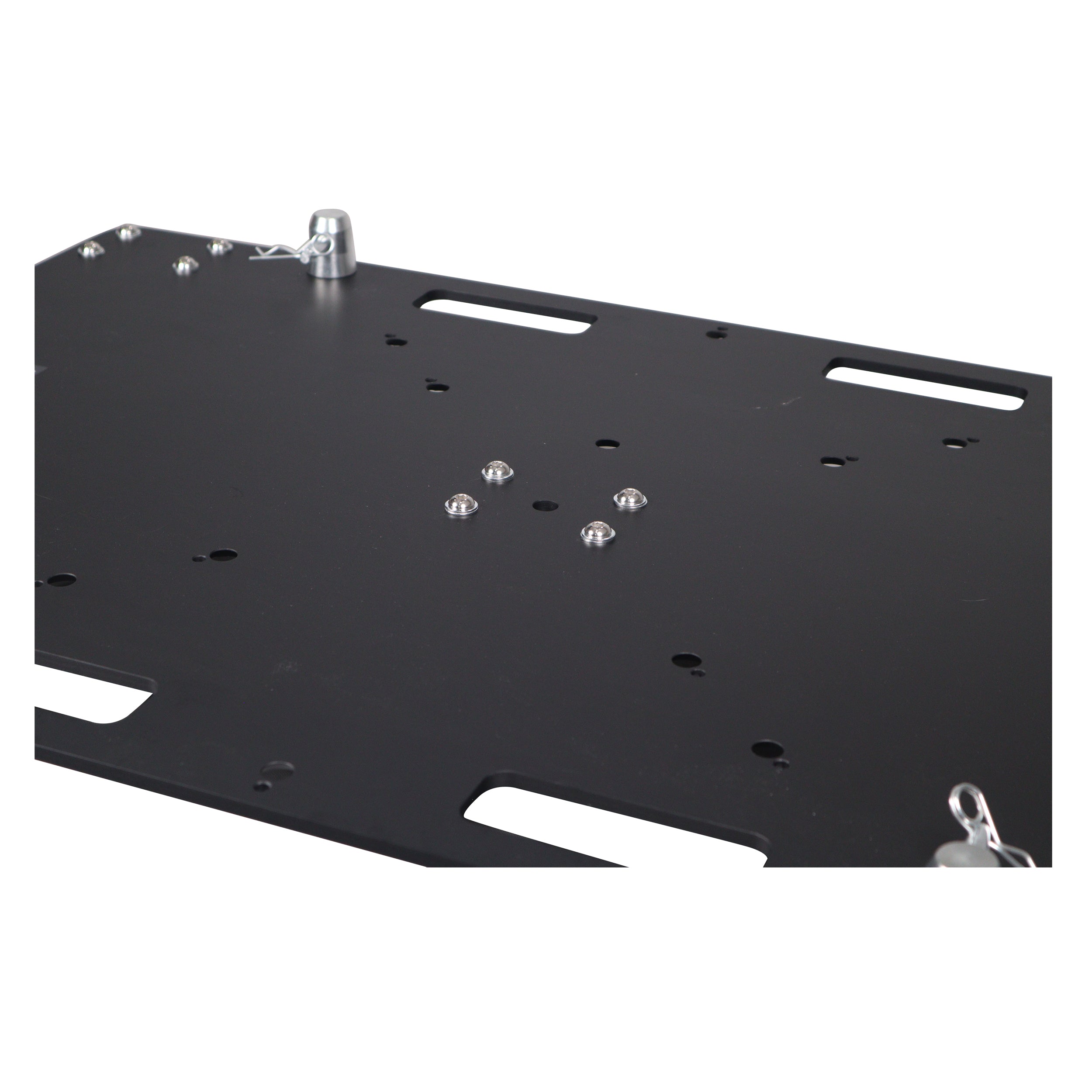24 x 30 inch Rolling Base Plate for Rapid Grid Modular Truss System with locking casters - Black Finish