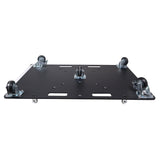 24 x 30 inch Rolling Base Plate for Rapid Grid Modular Truss System with locking casters - Black Finish
