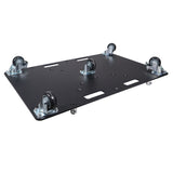 24 x 30 inch Rolling Base Plate for Rapid Grid Modular Truss System with locking casters - Black Finish