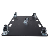 24 x 30 inch Rolling Base Plate for Rapid Grid Modular Truss System with locking casters - Black Finish