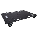 24 x 30 inch Rolling Base Plate for Rapid Grid Modular Truss System with locking casters - Black Finish