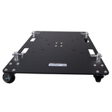 24 x 30 inch Rolling Base Plate for Rapid Grid Modular Truss System with locking casters - Black Finish