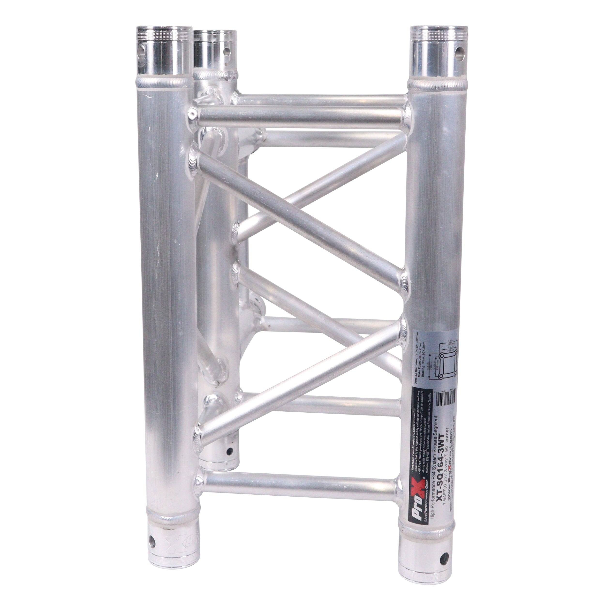 1.64 3-Way 90 Degree Corner Section T-Section for F34 Conical Truss Segments