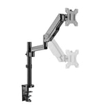 Laptop Tray and Bracket with Gas Spring Double Arm Fits 17" - 32" Monitors