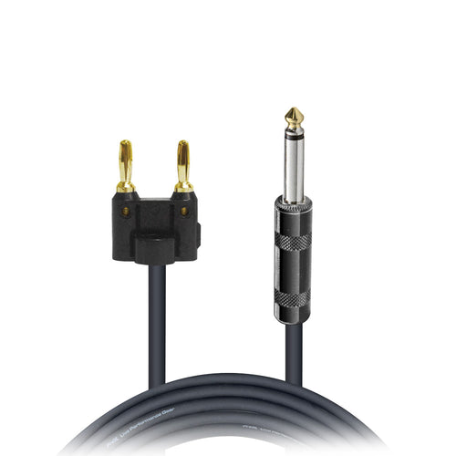 100 Ft.1/4" TS-M to Banana High Performance Speaker Cable 12-AWG