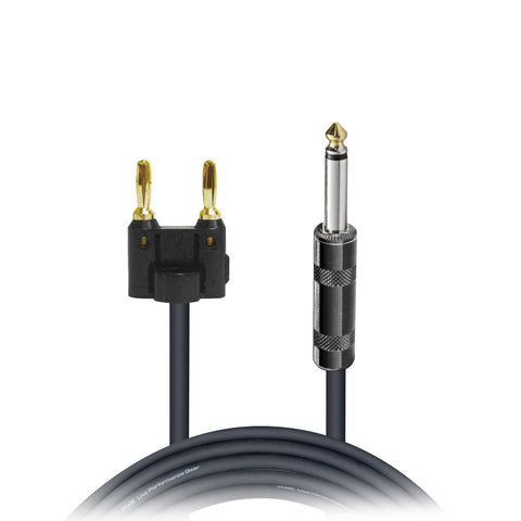 50 Ft.1/4" TS-M to Banana High Performance Speaker Cable 12-AWG