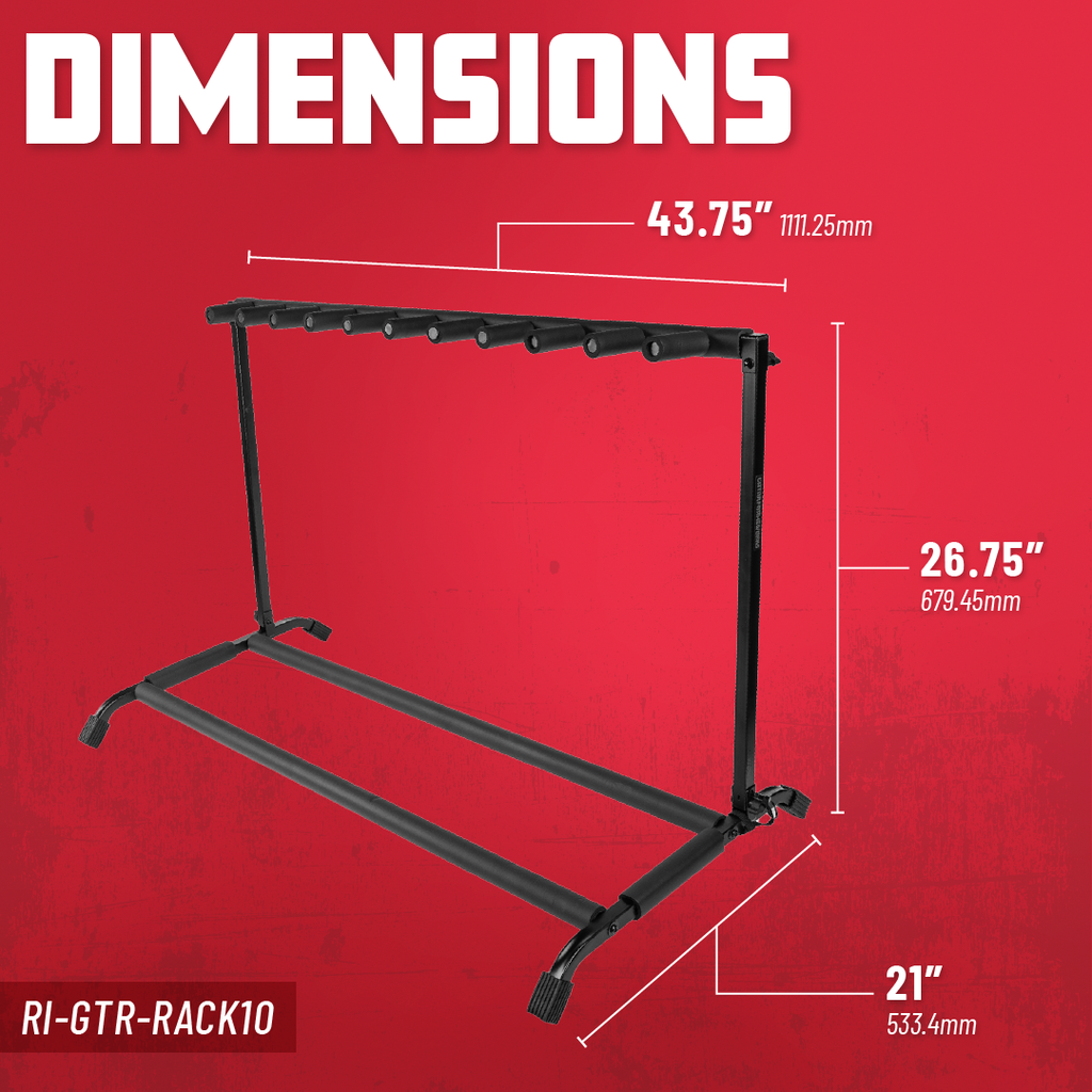 10x Collapsible Guitar Rack