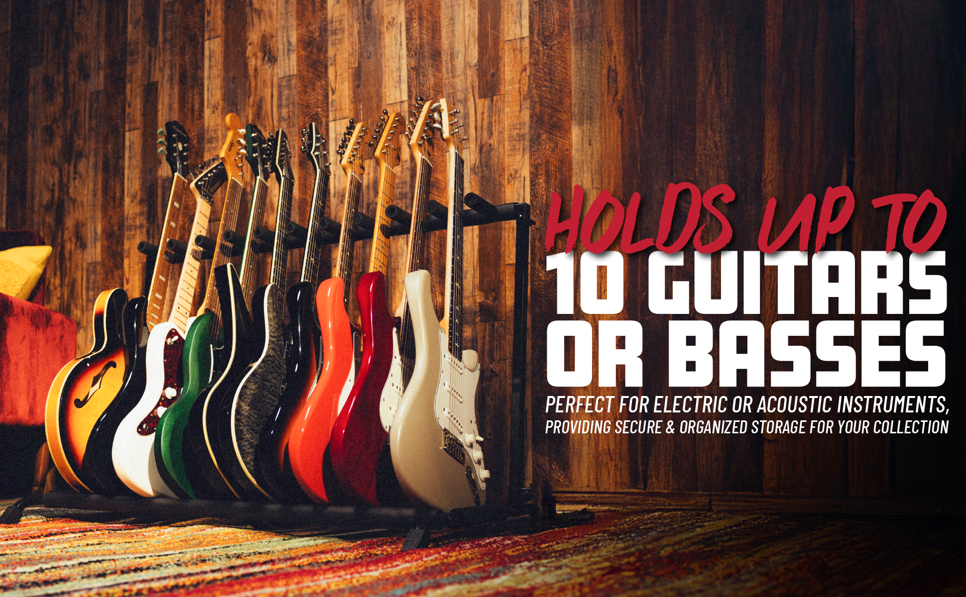 10x Collapsible Guitar Rack
