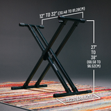 Double-X Keyboard Stand with Ergonomic Adjust