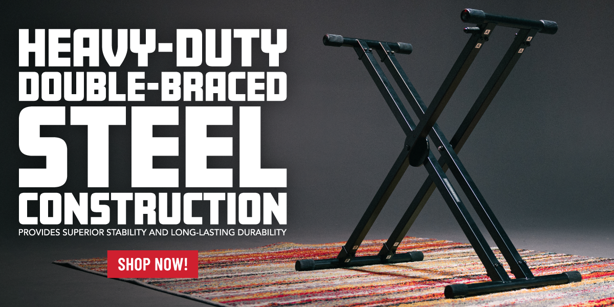 Double-X Keyboard Stand with Ergonomic Adjust