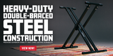 Double-X Keyboard Stand with Ergonomic Adjust