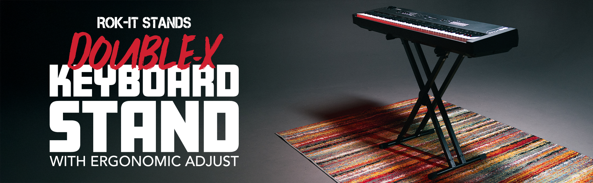Double-X Keyboard Stand with Ergonomic Adjust