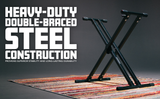 Double-X Keyboard Stand with Ergonomic Adjust