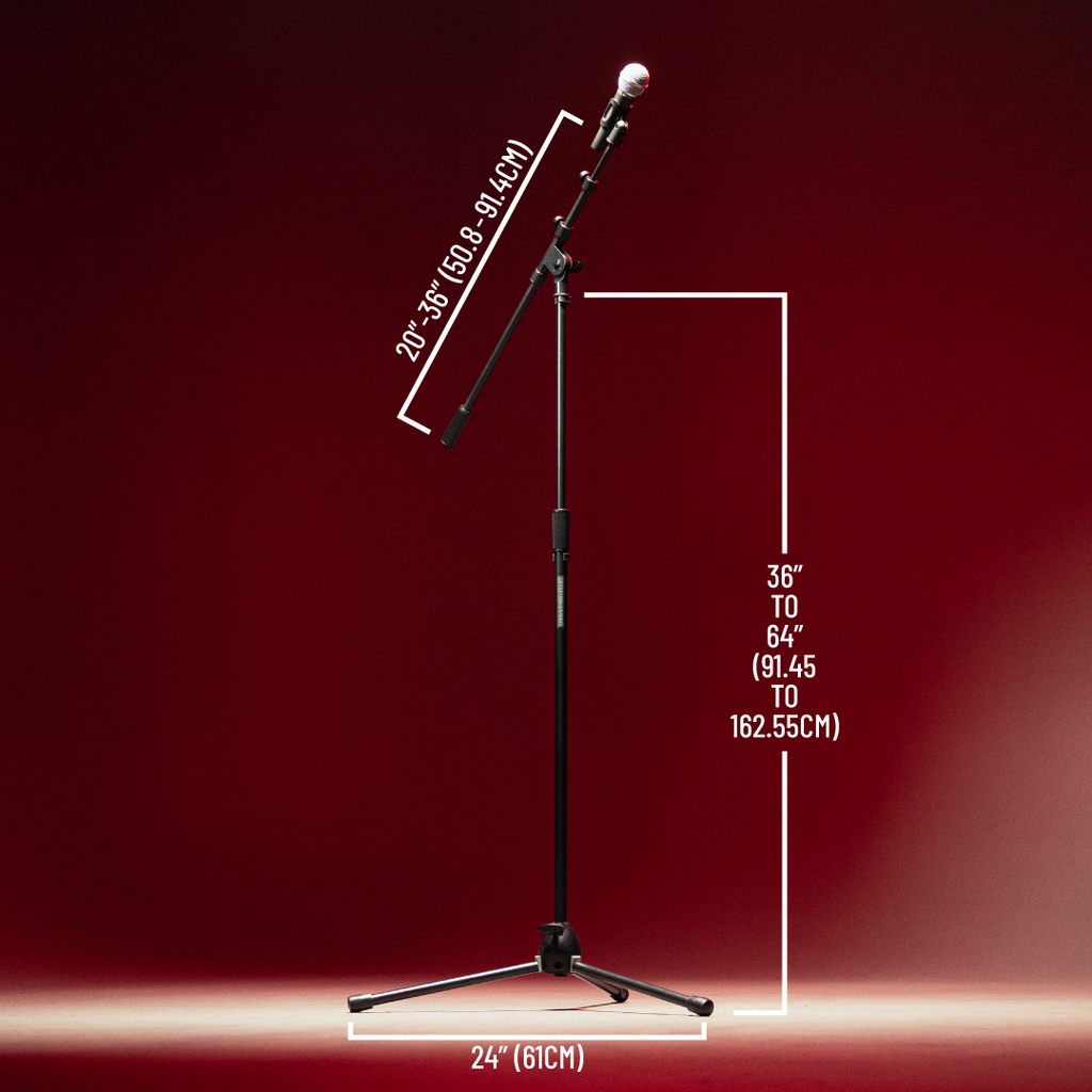 Heavy-Duty Telescoping Boom Mic Stand