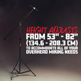 Tripod Studio Boom Mic Stand