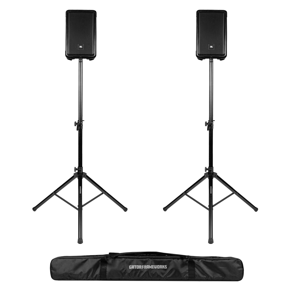 Aluminum Tripod Speaker Stand Set with Deluxe Bag