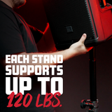 Aluminum Tripod Speaker Stand Set with Deluxe Bag
