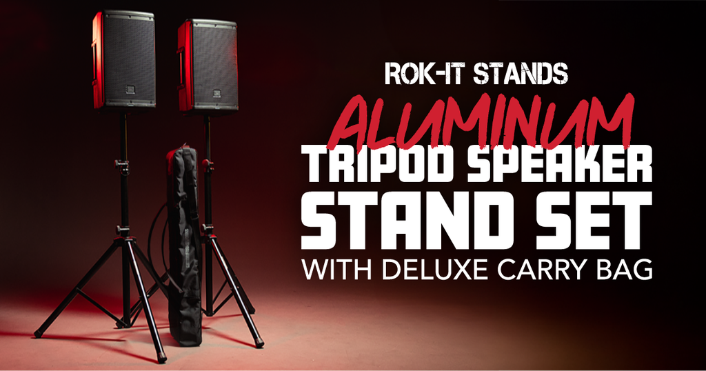 Aluminum Tripod Speaker Stand Set with Deluxe Bag
