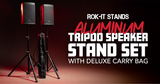 Aluminum Tripod Speaker Stand Set with Deluxe Bag