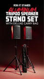 Aluminum Tripod Speaker Stand Set with Deluxe Bag