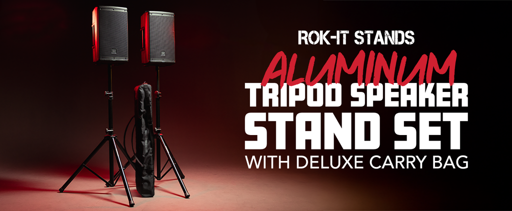 Aluminum Tripod Speaker Stand Set with Deluxe Bag