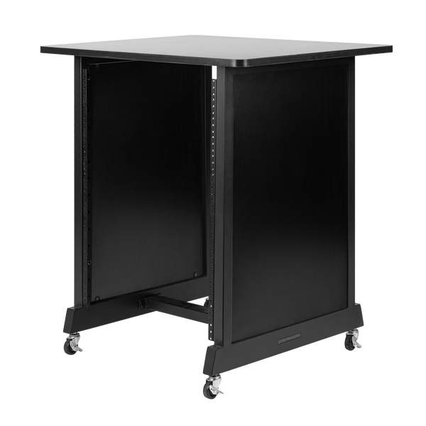 14U Wood Rack Cabinet, Black