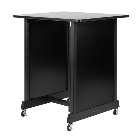 14U Wood Rack Cabinet, Black