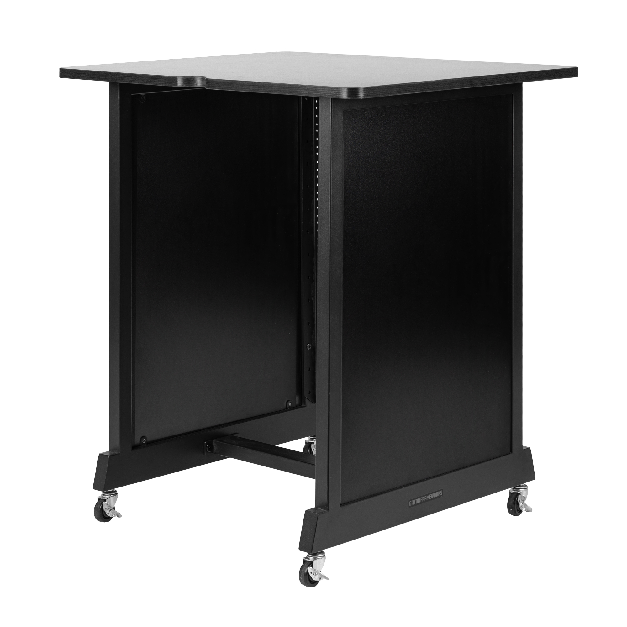 14U Wood Rack Cabinet, Black