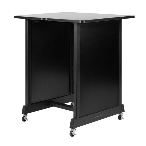 14U Wood Rack Cabinet, Black