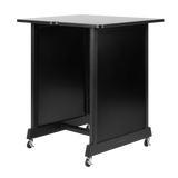 14U Wood Rack Cabinet, Black