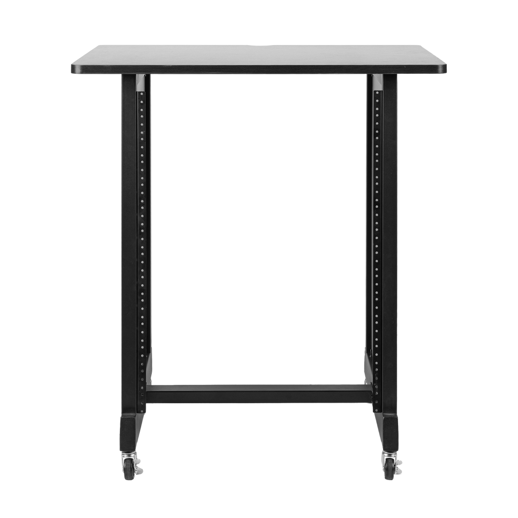14U Wood Rack Cabinet, Black