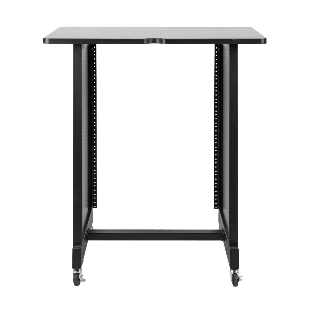 14U Wood Rack Cabinet, Black