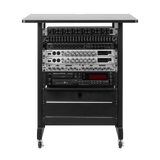 14U Wood Rack Cabinet, Black