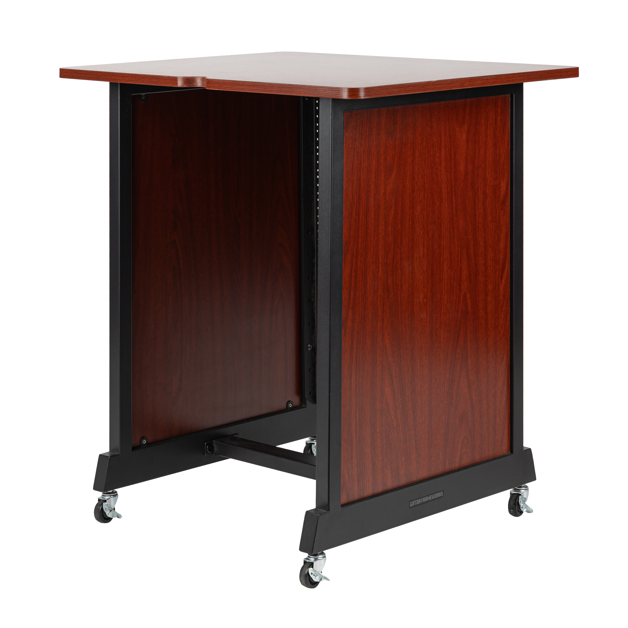 14U Wood Rack Cabinet, Cherry