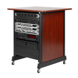 14U Wood Rack Cabinet, Cherry