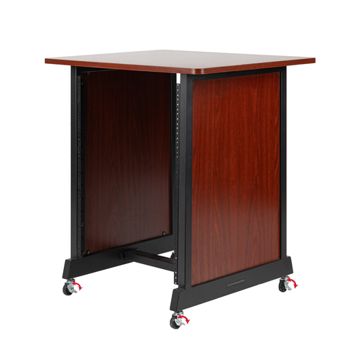 14U Wood Rack Cabinet, Cherry