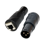 Cat 5/6 RJ45 to 3 Pin Male DMX Connector/Adapter