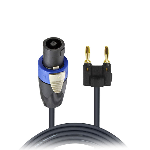 100 Ft. Speak Twist to Banana High Performance Speaker Cable 12AWG